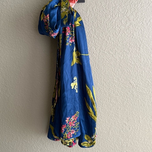 NEW Lulus Still the One Blue Floral Print Satin Maxi Dress Sz XS - Picture 12 of 15